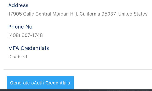 generate oauth credentials