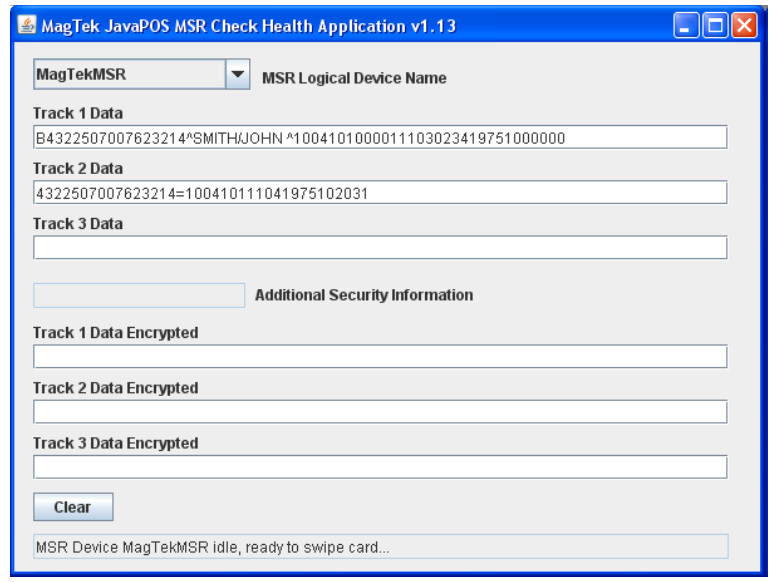 MSRUtility non-encrypted swipe data