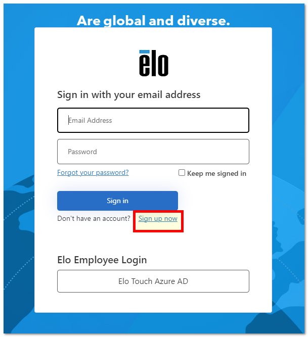 Sign up now link