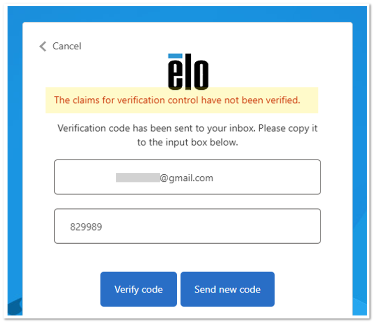 Verification control error