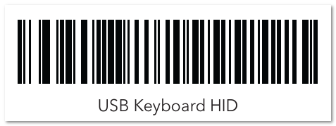 Конфигурация штрих-кода USB Keyboard HID