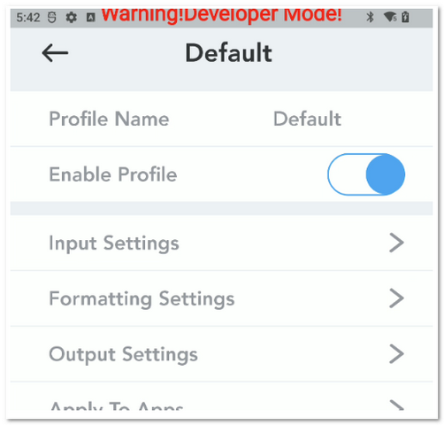 Output Settings