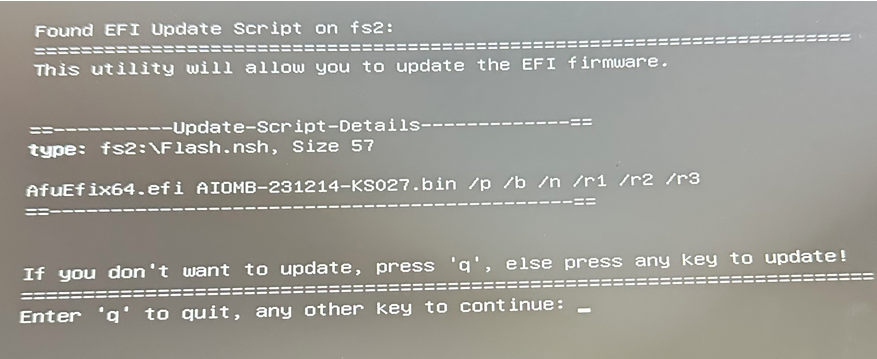 Messaggio di Aggiornamento del Firmware