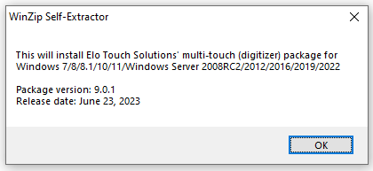 WinZip Self-Extractor 프롬프트