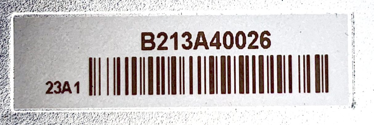 Elo-Barcode-Label, das umgekehrt wurde