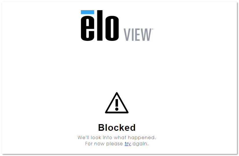 EloView 3 Access Blocked Error Screen