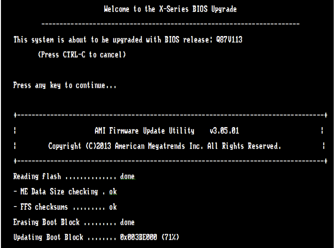 BIOS programming in progress